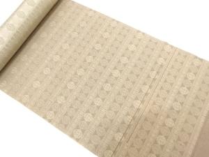 アンティーク　横段に華紋織り出し　八寸帯地反物